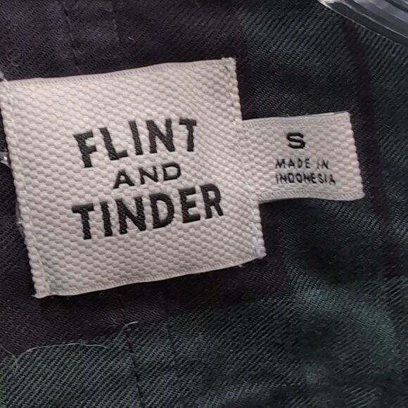 Flint And Tinder Green Blue Tartan Plaid Button Long Sleeve Shirt Sz S - Picture 3 of 6